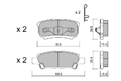 Комплект тормозных колодок (AISIN: BPMI-2001)